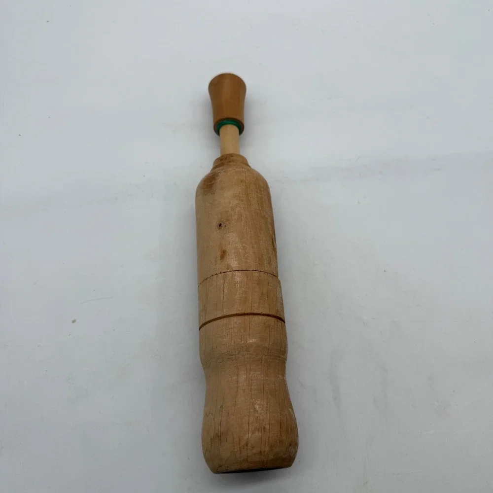 Vintage Italy Rustic wine bottle corker Wooden Handheld Primitive Tool beer